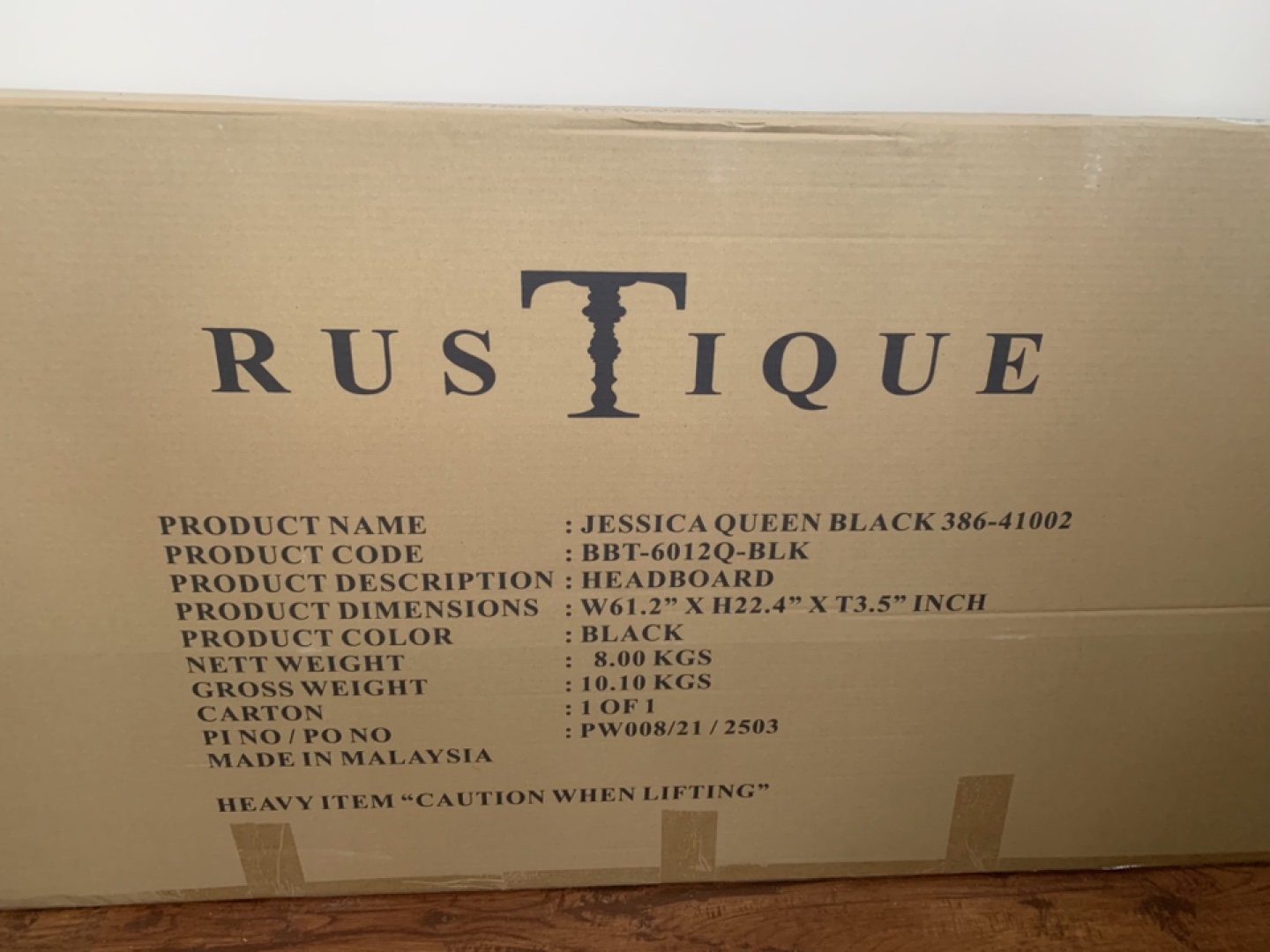 Rustique Jessica Queen Headboard - Black - photo 2