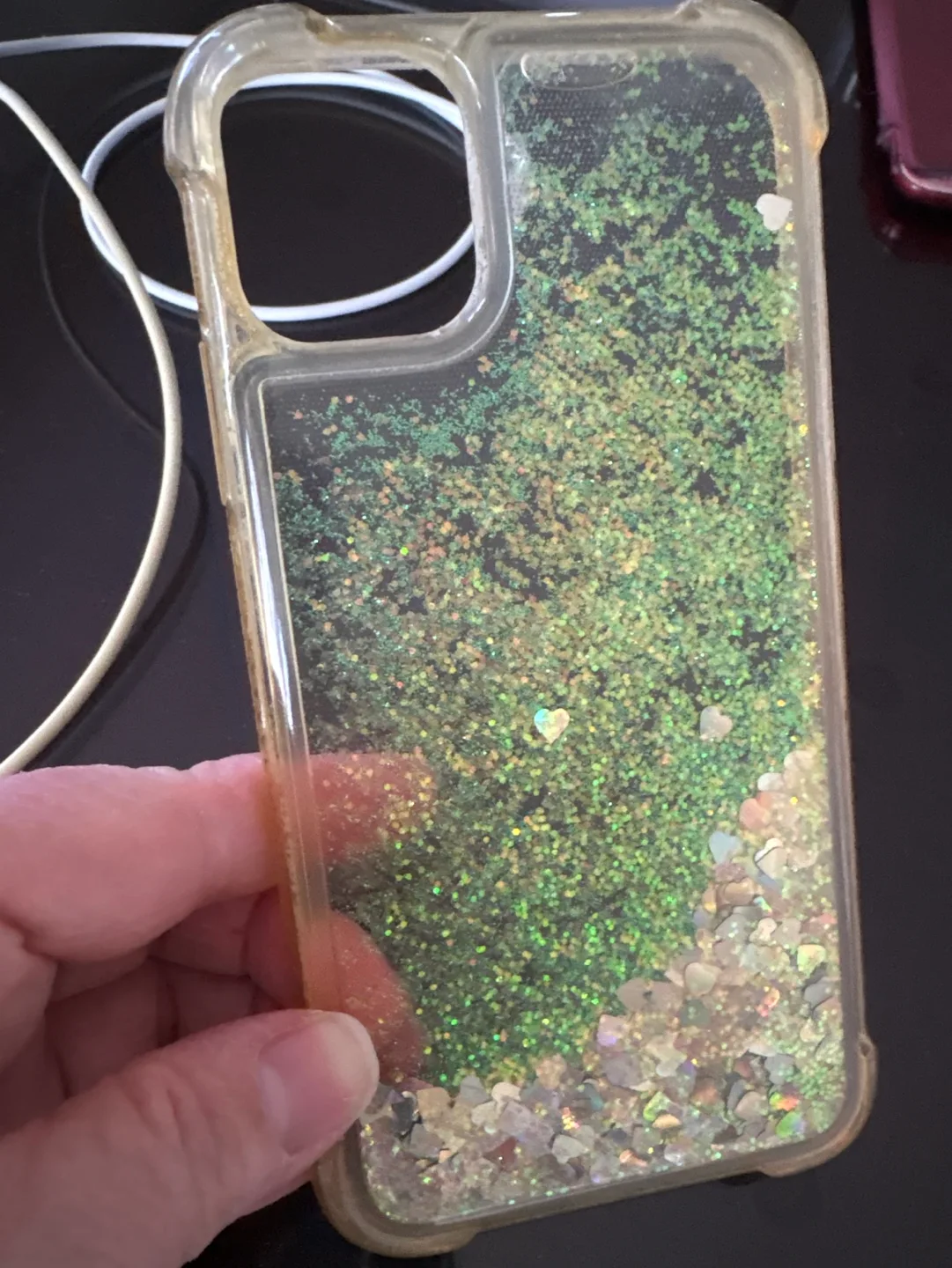 Glitter iPhone 14 Case and Charging Cable image indicator(3)