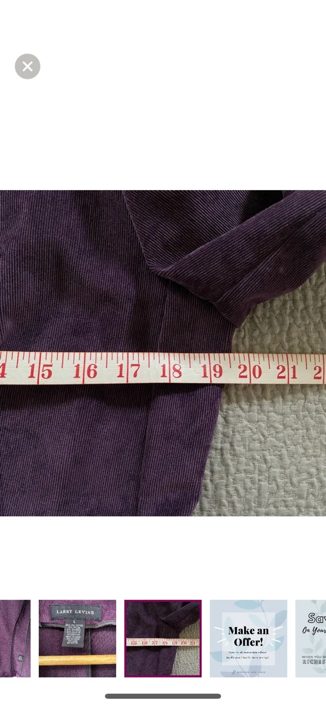 Larry Levine Purple Blazer image indicator(4)