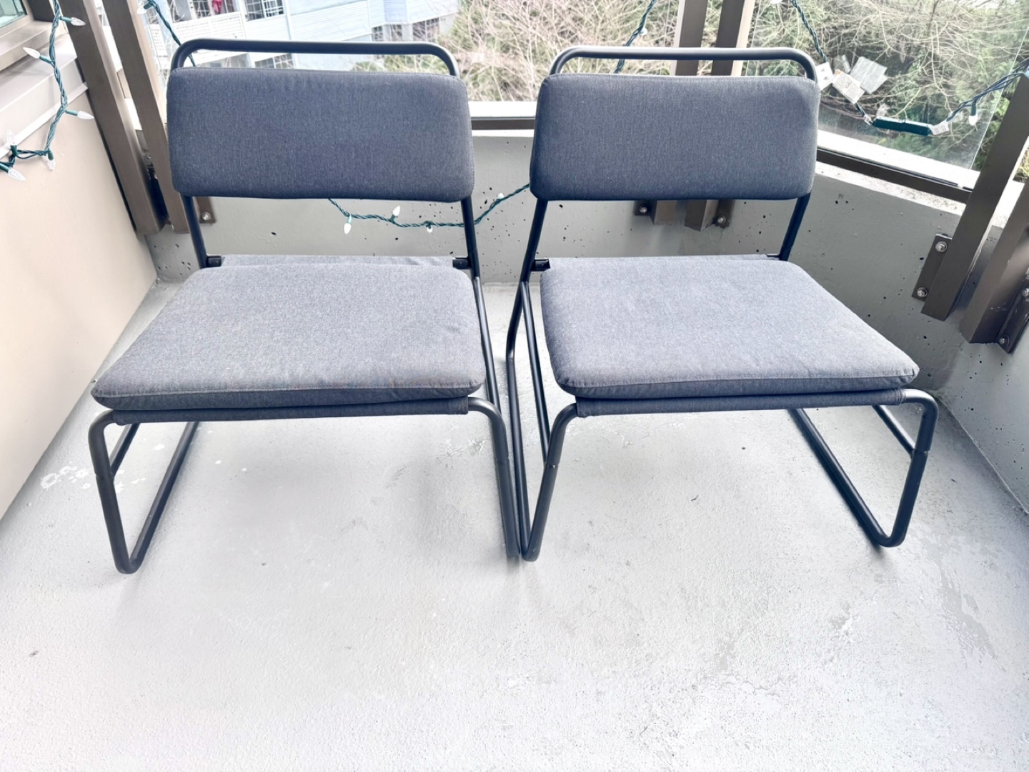 Set of 2 Grey Chairs