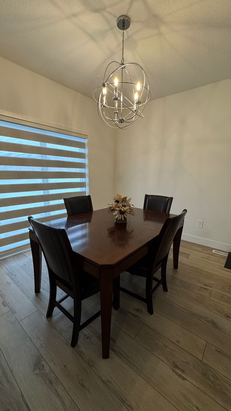 Dining  table seat with two extra chairs as is!