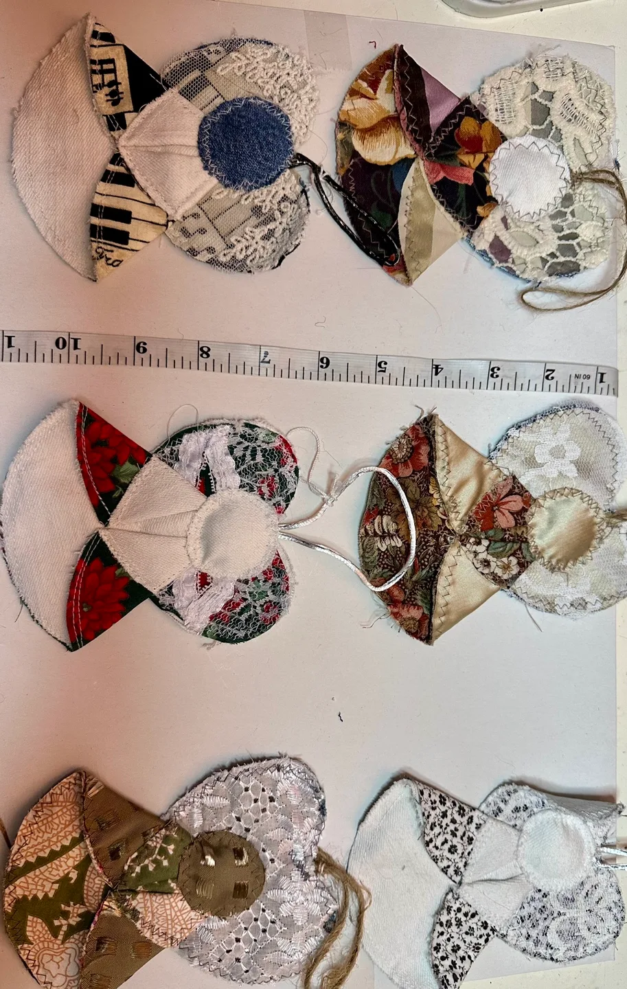 Handmade Denim Bird and Angel Ornaments image indicator(9)