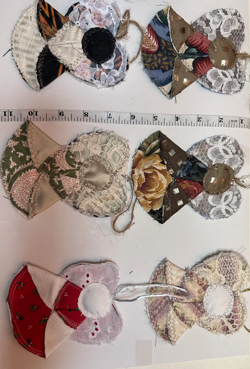 Handmade Denim Bird and Angel Ornaments image indicator(10)