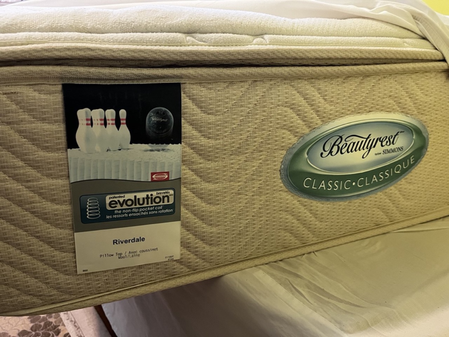Twin Bed Frame + Boxspring & Beautyrest Classic Mattress