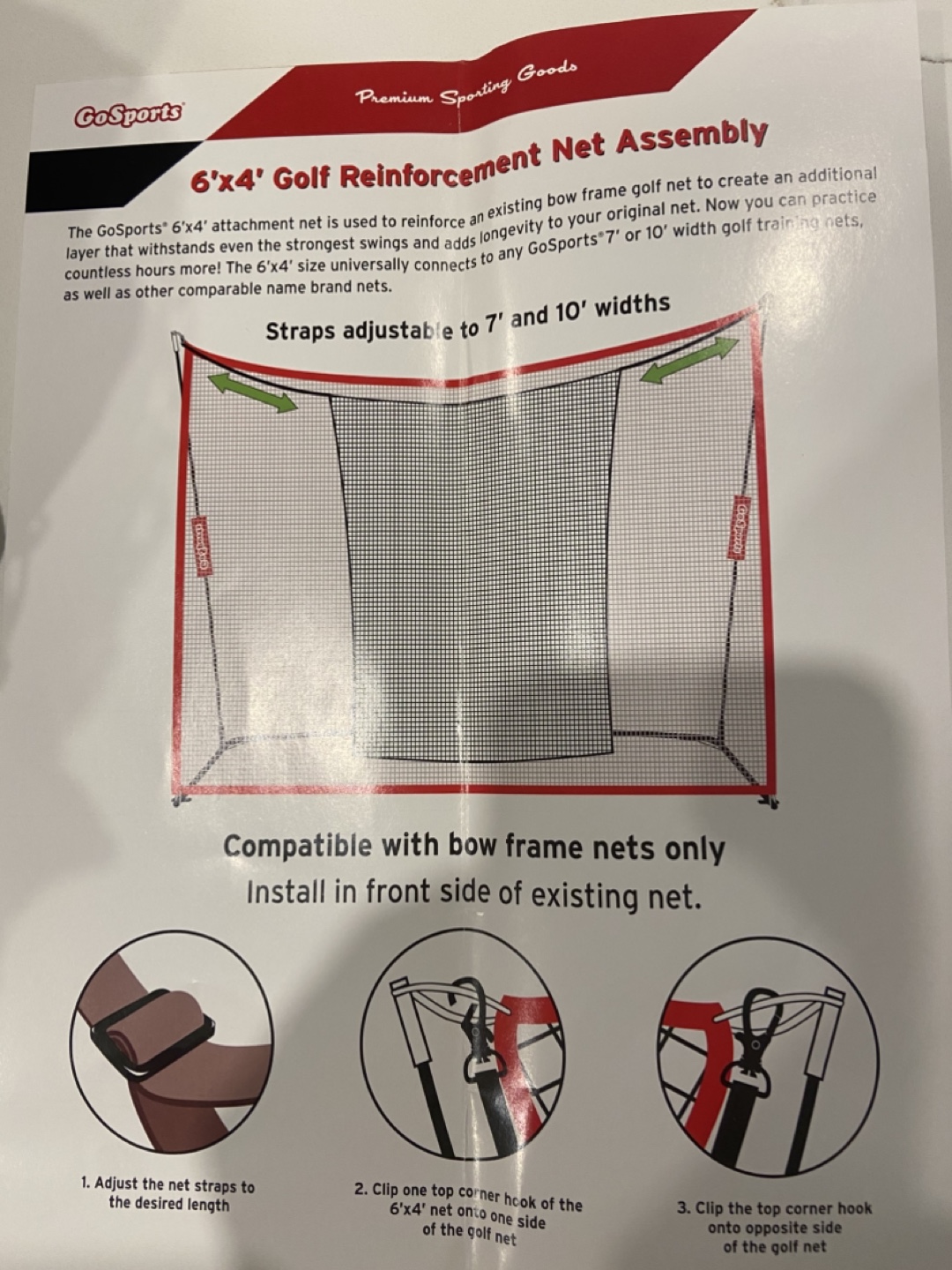 GoSports 6'x4' Golf Reinforcement Net - photo 2