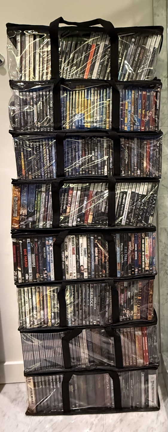 DVD Collection in Storage Cases