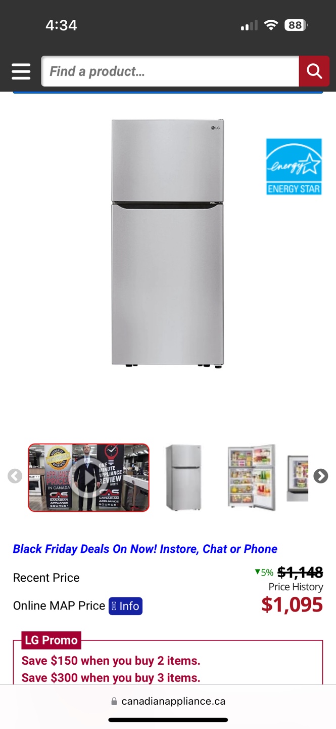 LG Stainless Steel Refrigerator