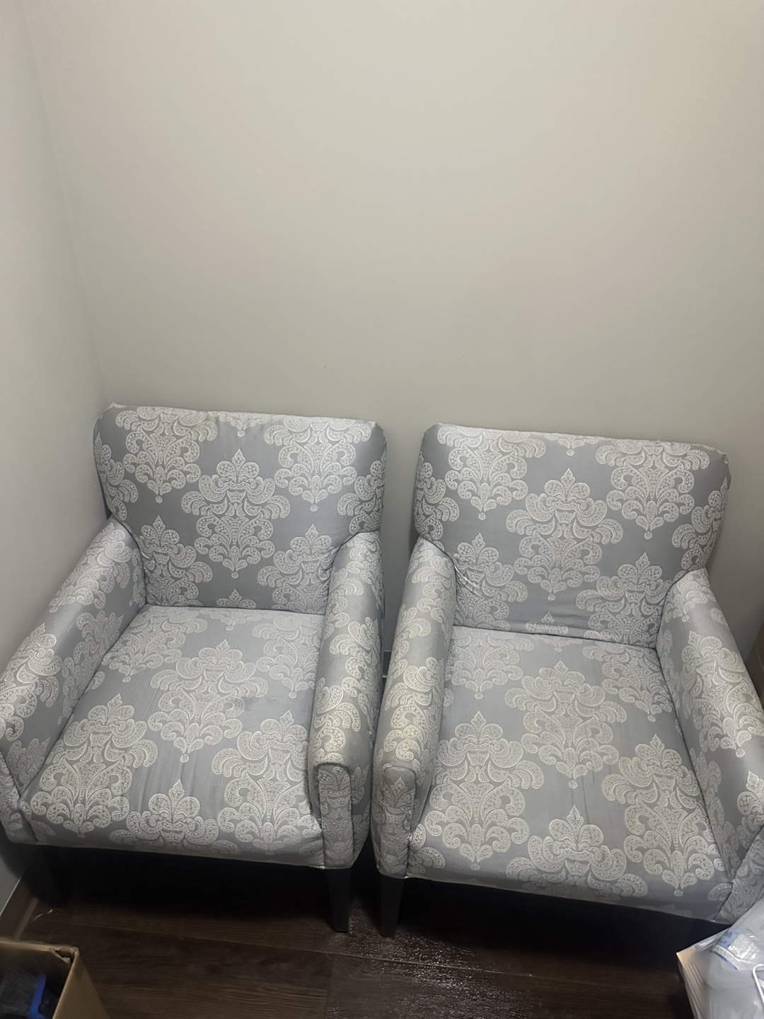 Pair of Grey Accent Chairs - photo 3