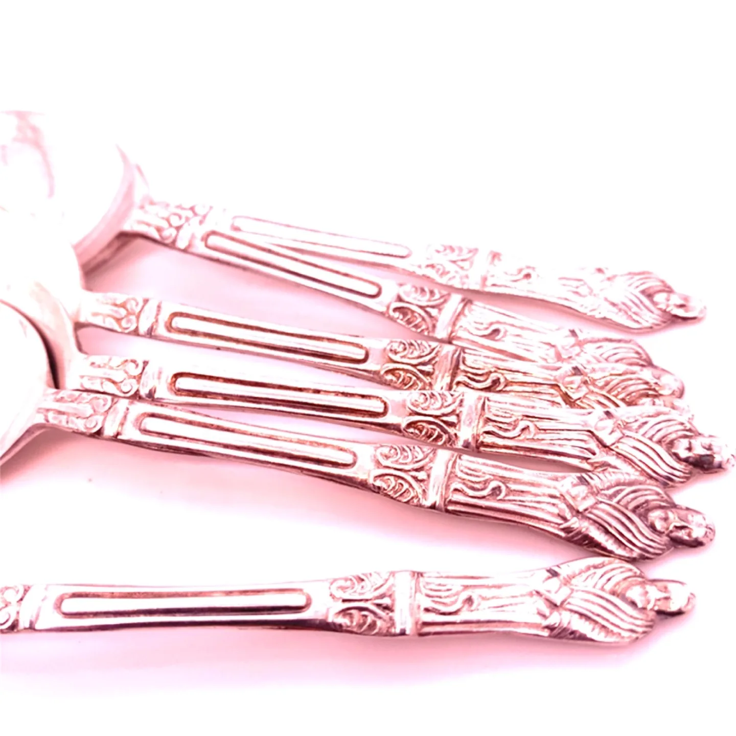 Silver serving Teaspoons Set of 6 image indicator(2)