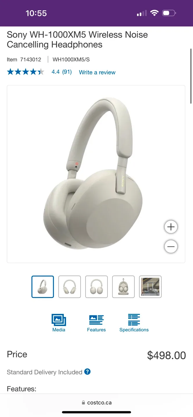 Sony WH-1000XM5 Wireless Noise Cancelling Headphones image indicator(3)