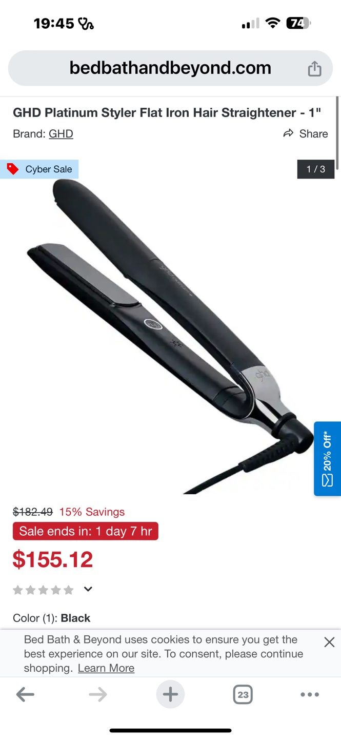 GHD Platinum+ 1" Flat Iron Hair Straightener - photo 4