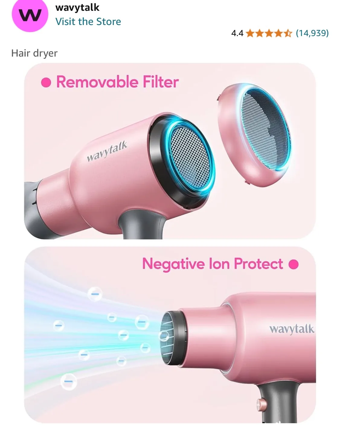 Wavytalk Hair Dryer with Attachments image indicator(3)
