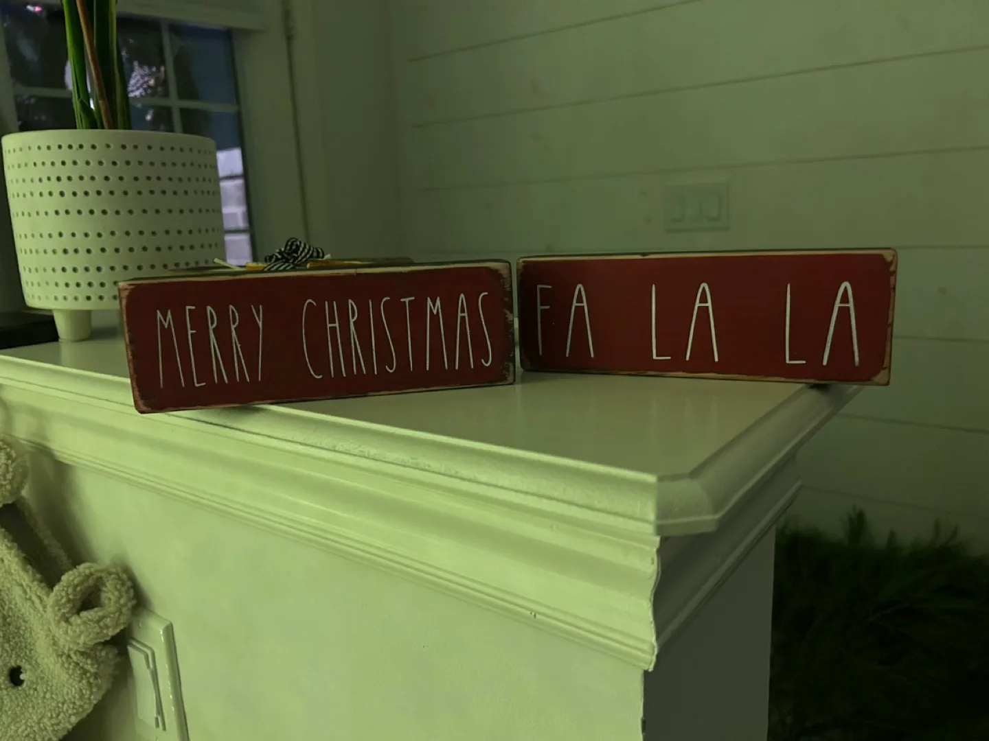 Merry Christmas and Fa La La Wooden Signs thumbnail