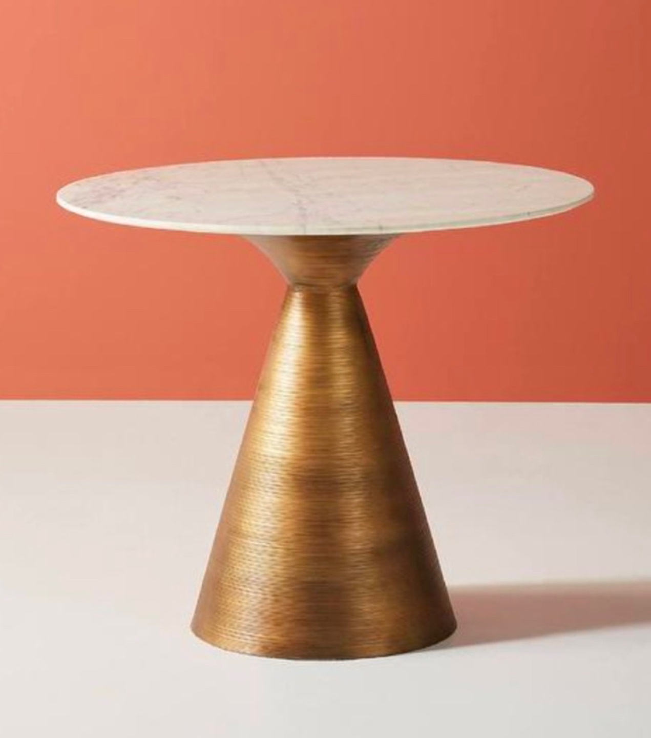 Anthropologie - Marble and Brass Bistro/Dining Table