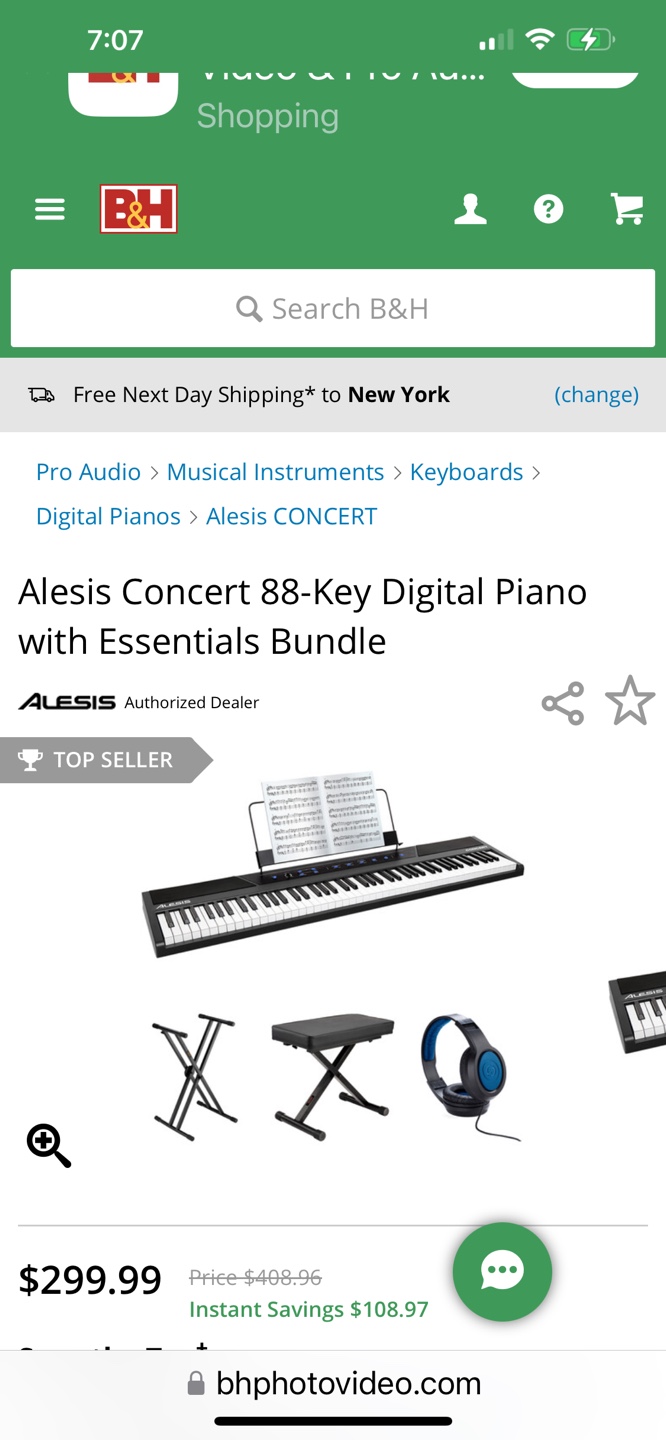 Alesis Concert 88 Key Digital Piano with Essentials Bundle
