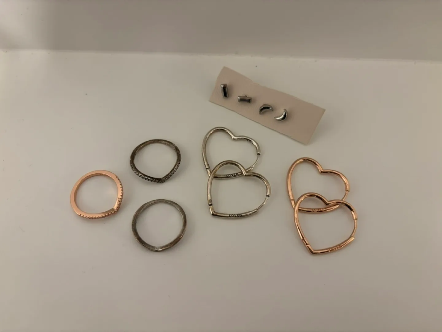 Heart Earrings and Rings #freecycle thumbnail