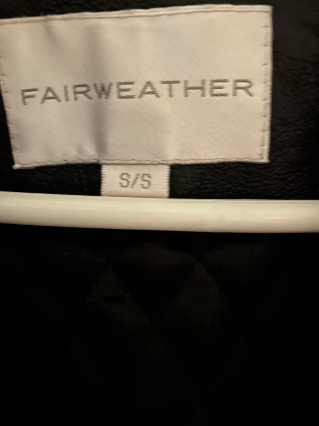 Fairweather Black Leather Jacket Size S/S image indicator(4)
