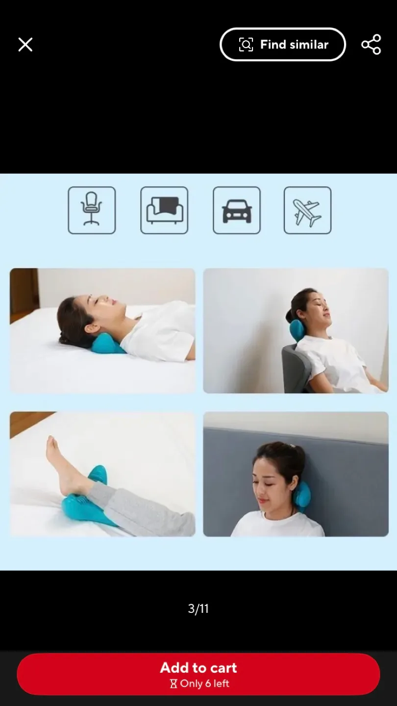 “New” - Cervical Ergonomic Traction Neck Pillow image indicator(3)