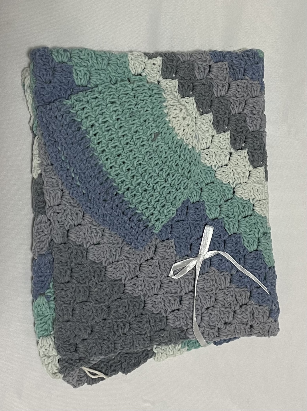 Handmade Crochet Baby Blanket and Hat Set - photo 2