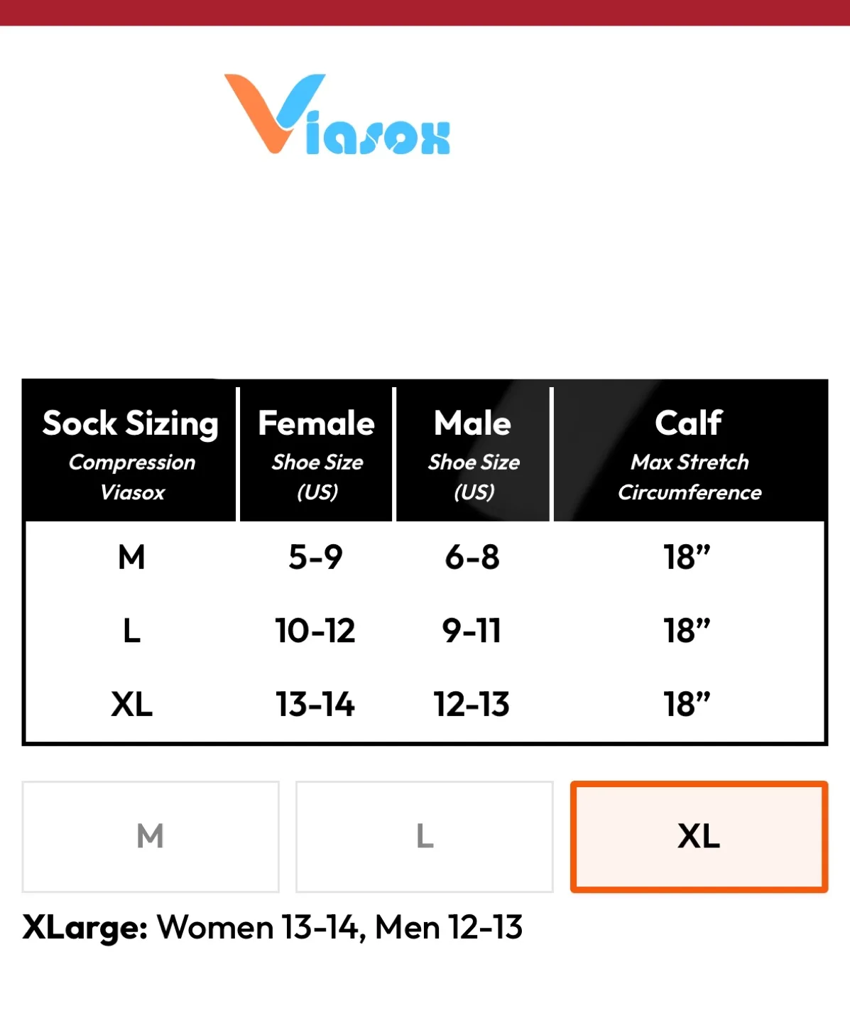 Viasox Diabetic Compression Socks - XL Female image indicator(2)