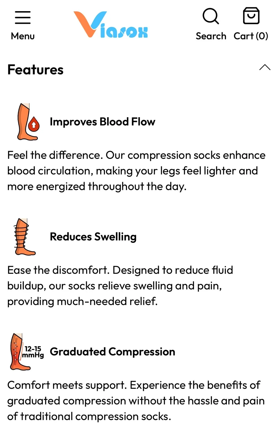 Viasox Diabetic Compression Socks - XL Female image indicator(3)