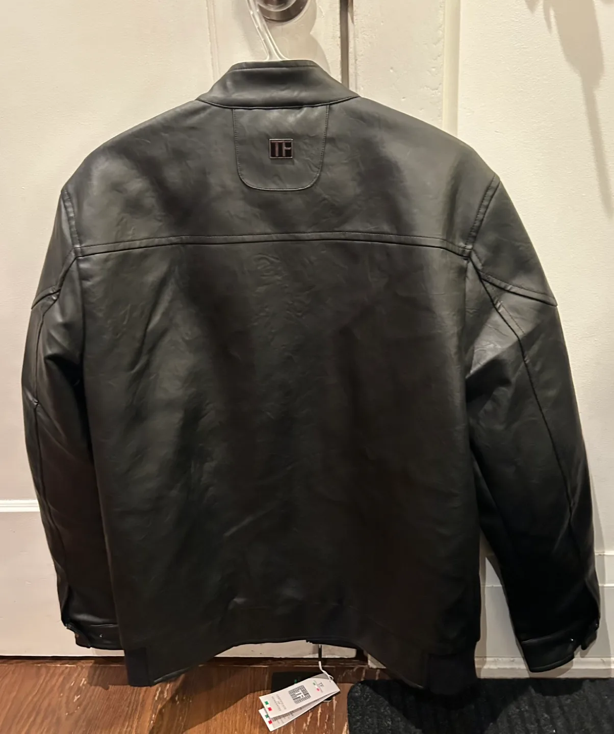 Women’s Black Faux Leather Jacket - Size M image indicator(3)