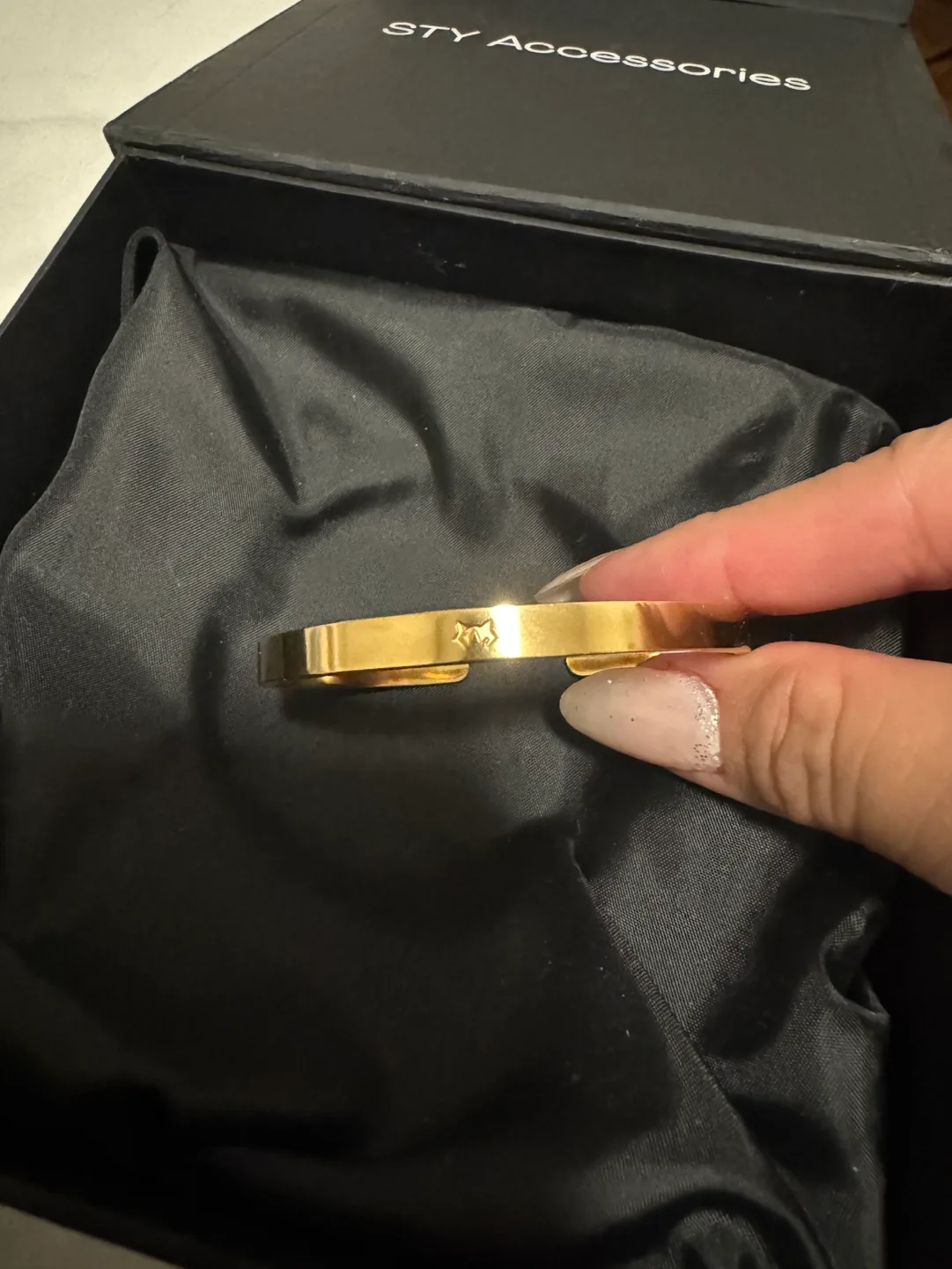 STY Accessories Gold Cuff Bracelet (SS) image indicator(2)