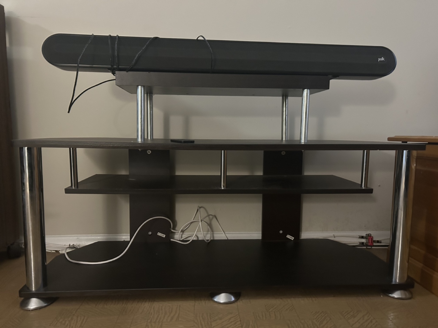 TV Stand with Soundbar Shelf
