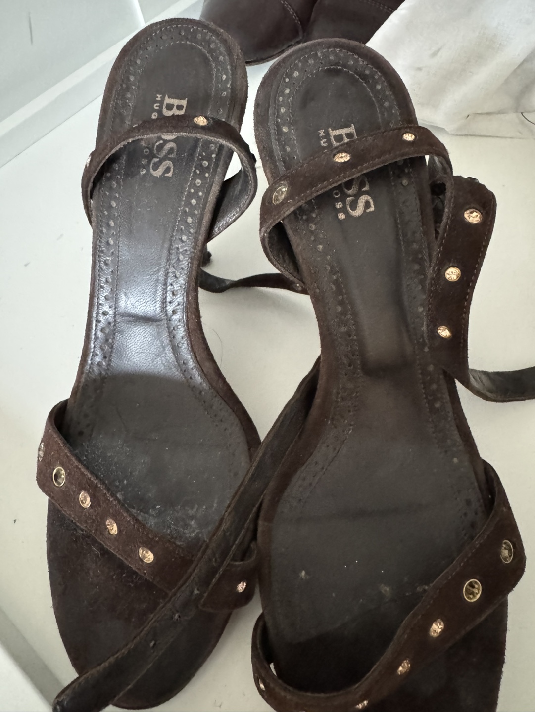 Brown Suede  BOSS Hugo Boss Sandals