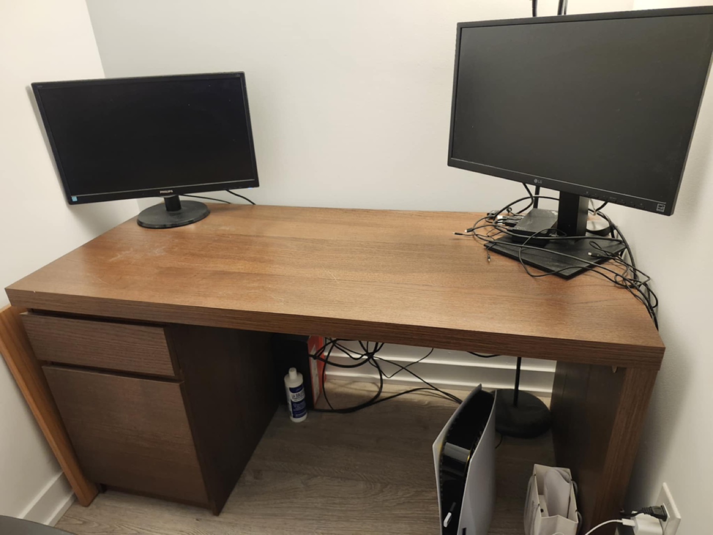Computer desk with drawer  and chair IKEA