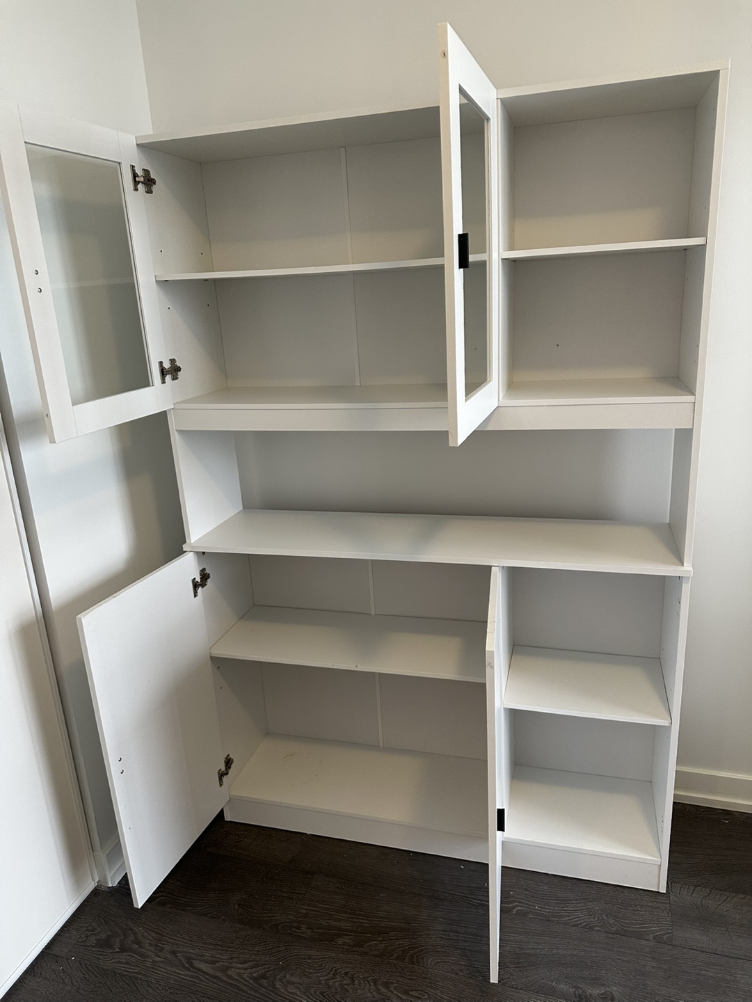 White Cabinet with Glass Doors - photo 5