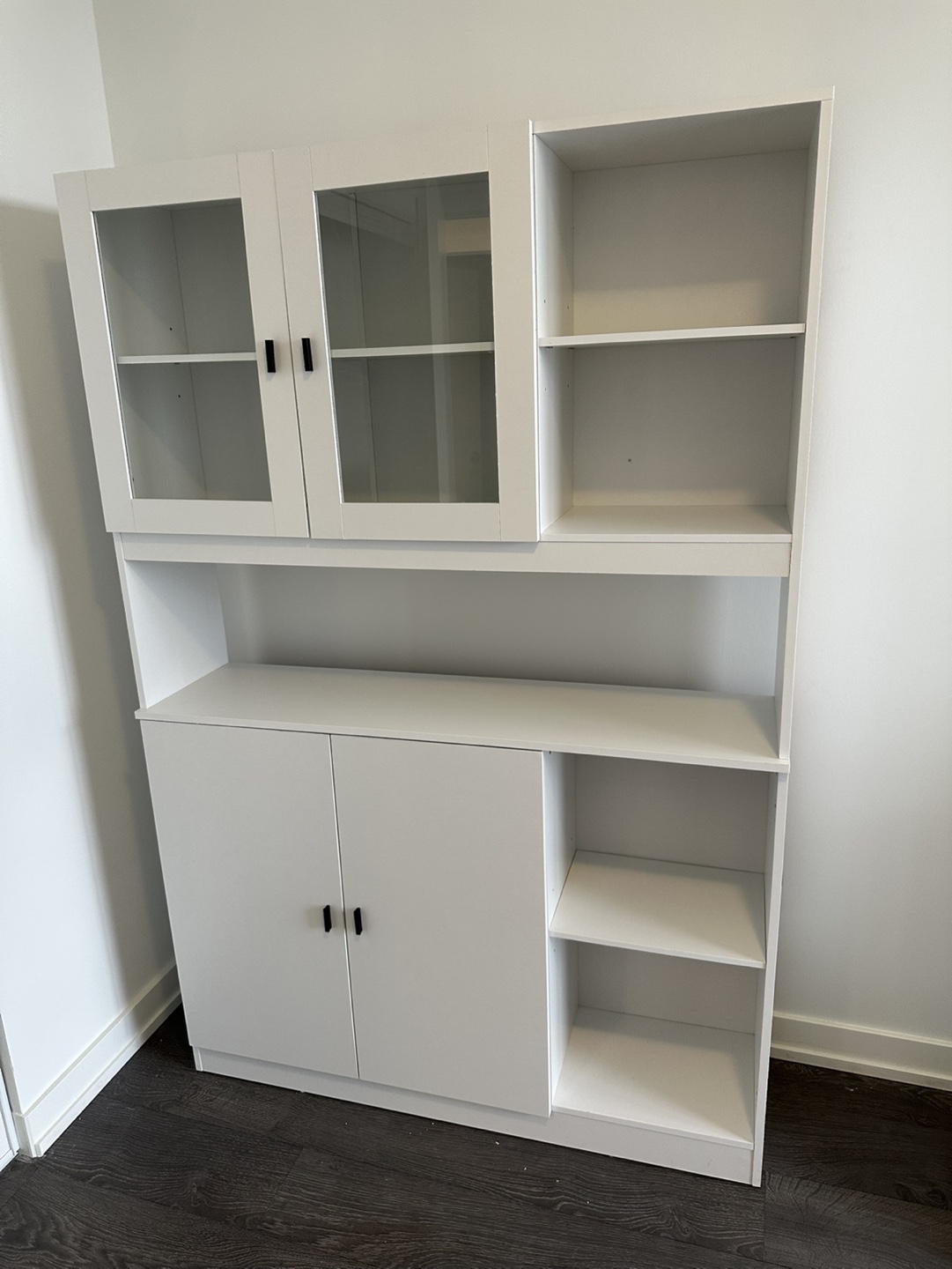 White Cabinet with Glass Doors - photo 2