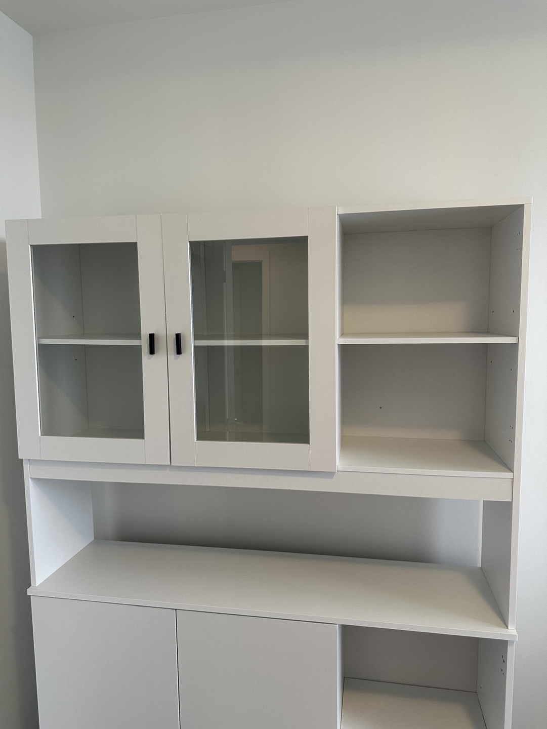 White Cabinet with Glass Doors - photo 3