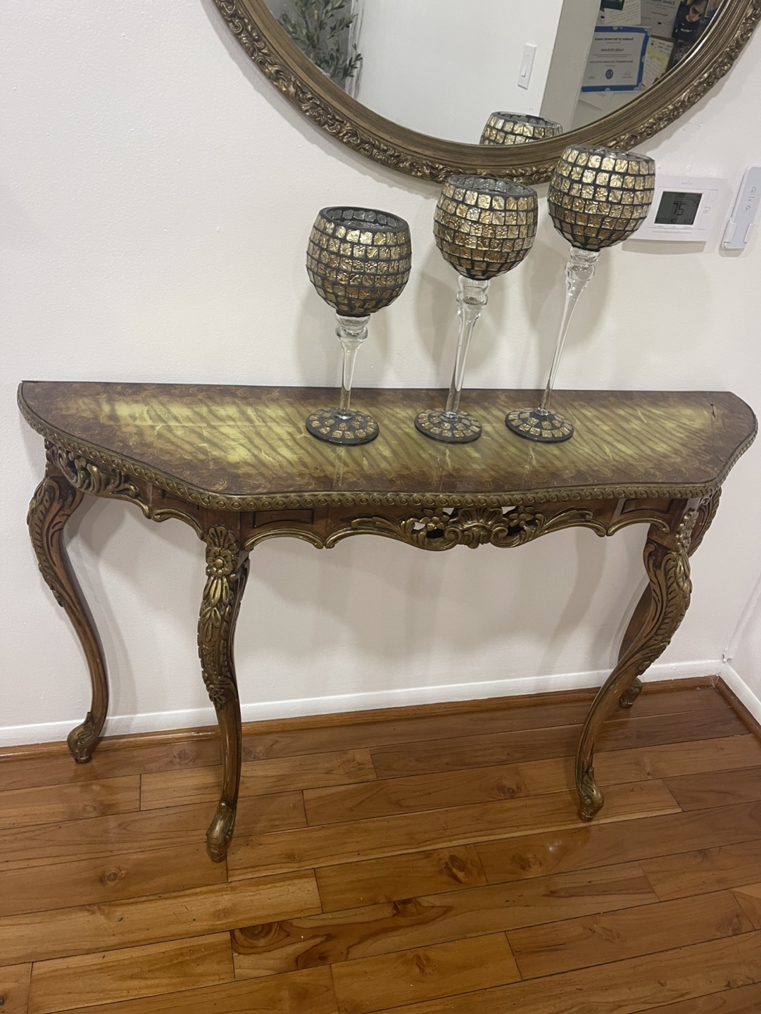 Gold Console Table - photo 2