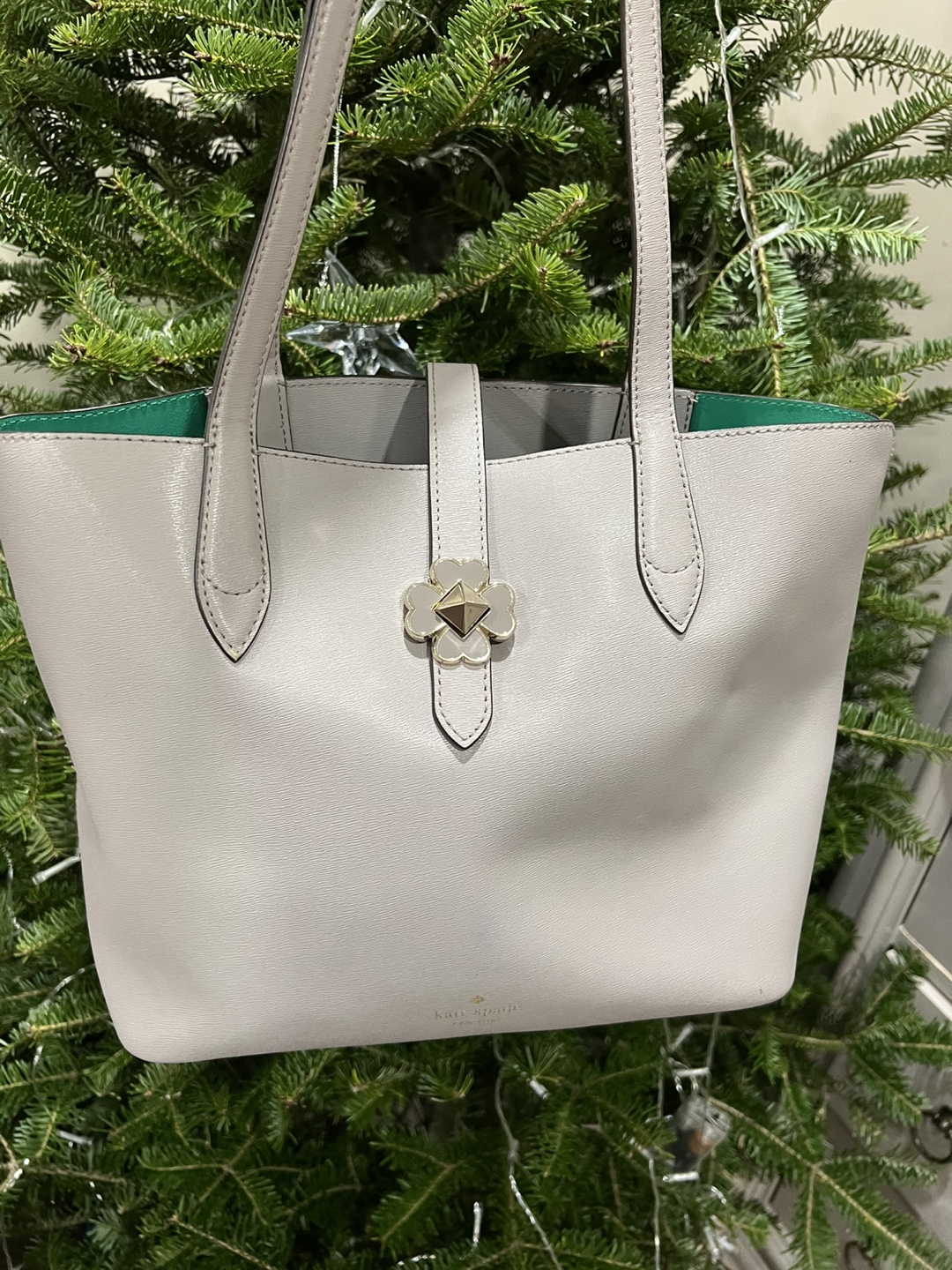 Kate Spade Light Grey Tote Bag medium