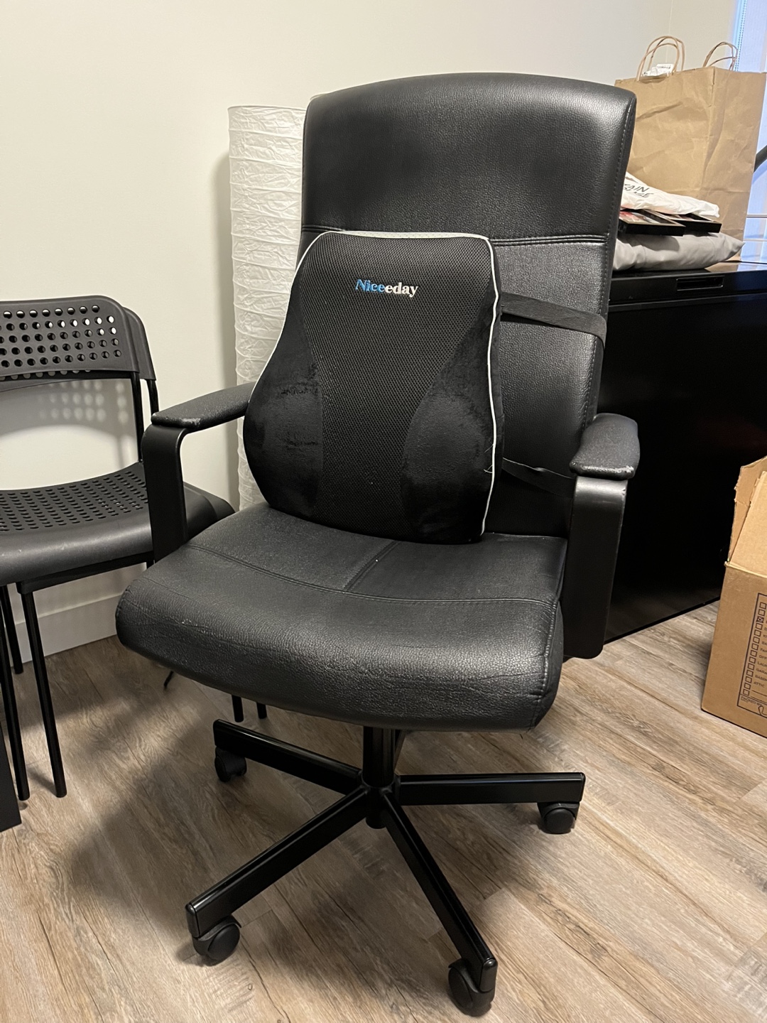 Black Office Chair with Lumbar Support