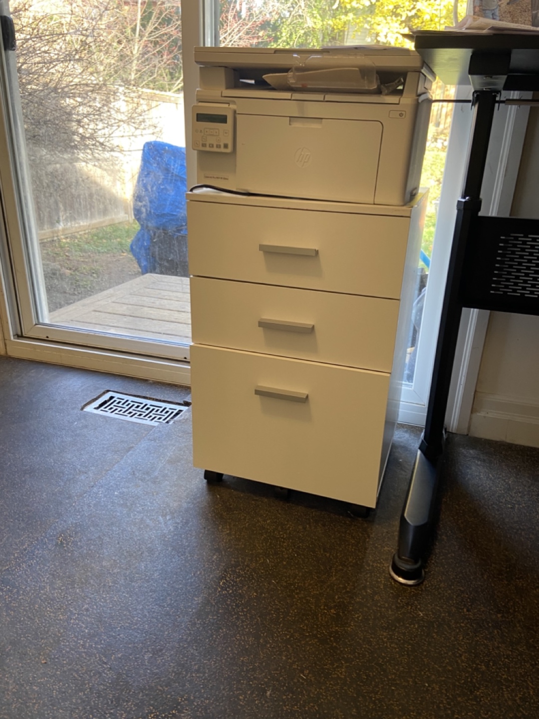 White Mobile File Cabinet
