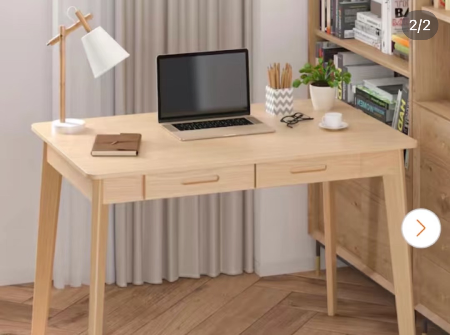 Wooden Desk with two drawers