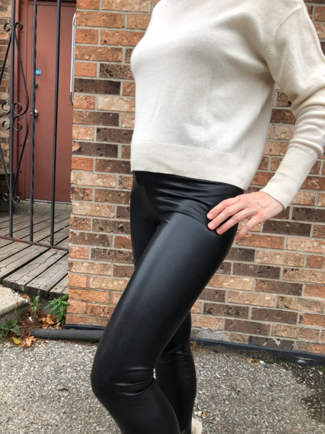 Aritzia Wilfred Daria faux leggings size large image indicator(5)