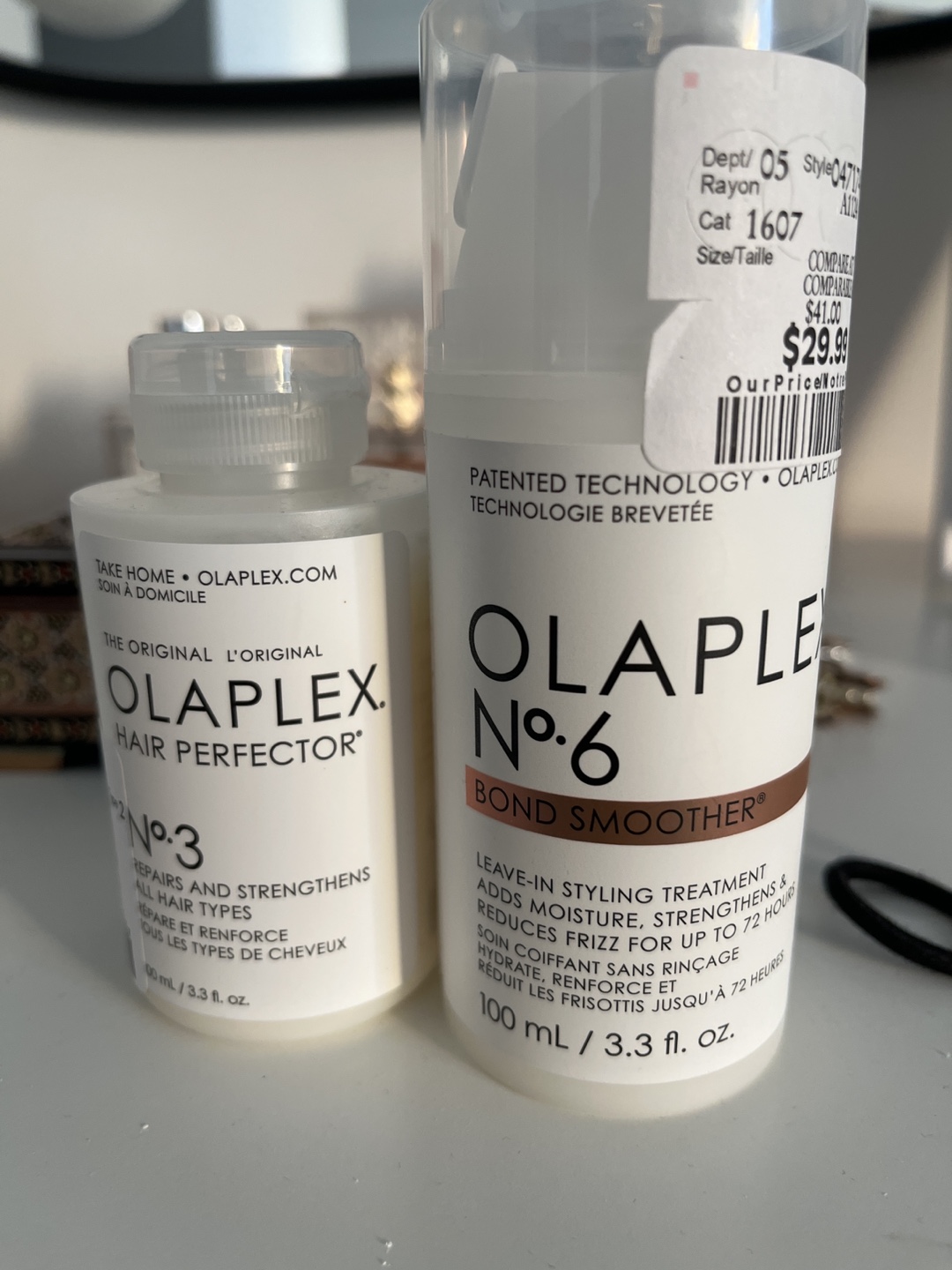 Olaplex Hair Perfector No. 3 and Bond Smoother No. 6
