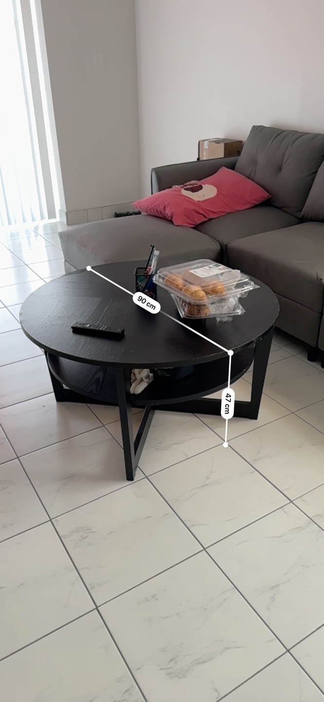 Black Round Coffee Table