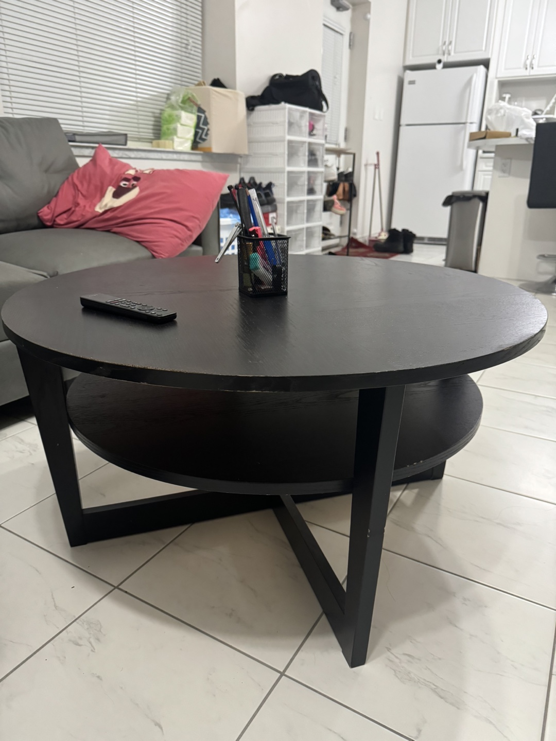 Black Round Coffee Table - photo 4