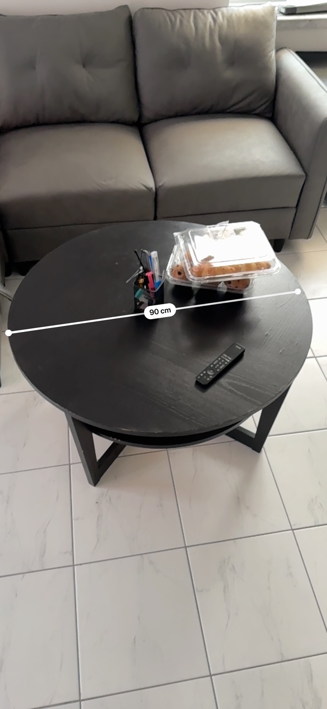 Black Round Coffee Table - photo 2