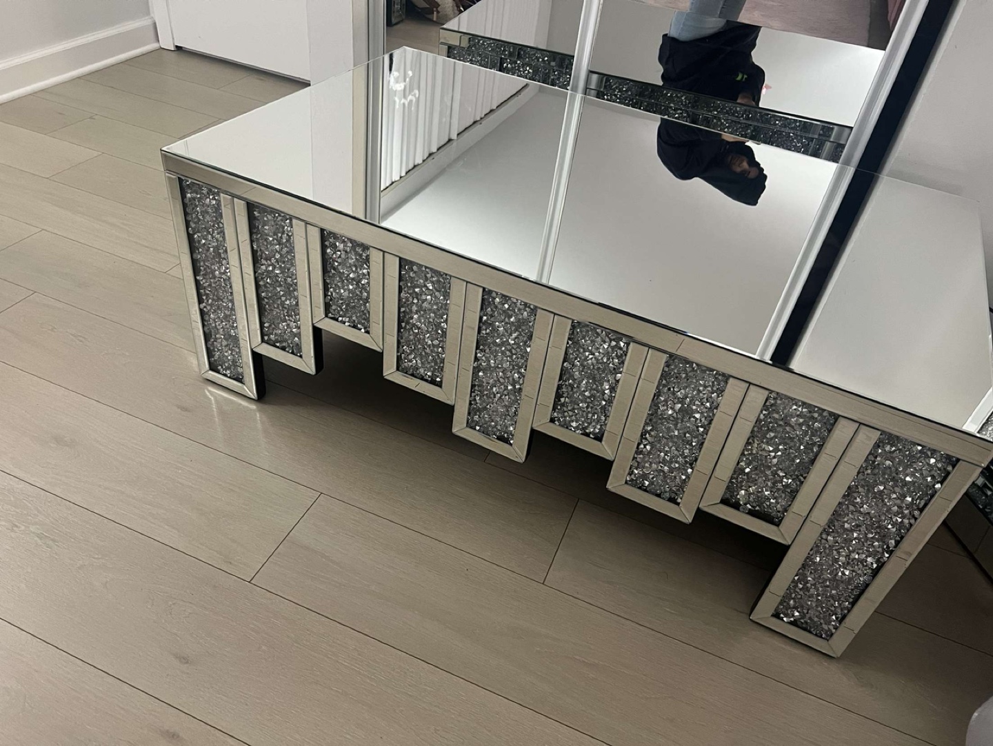 Criss-Cross Mirrored Coffee Table - photo 3