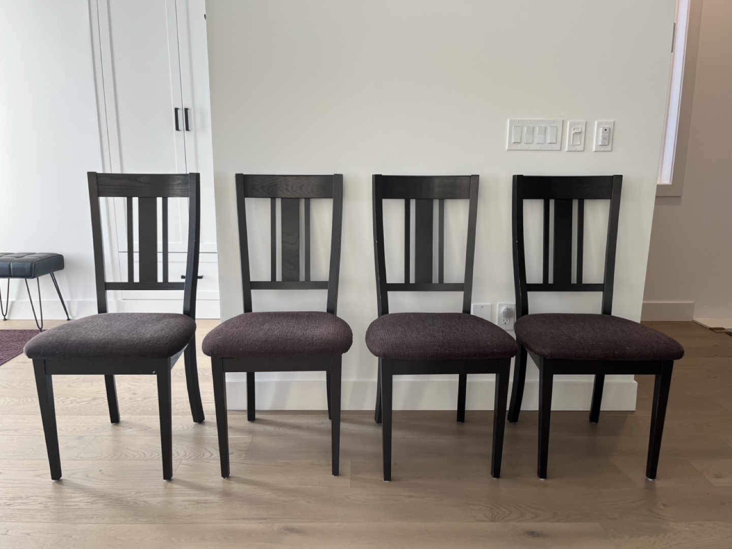*FREE* 4 Dining Chairs - Solid Wood - Dark Brown