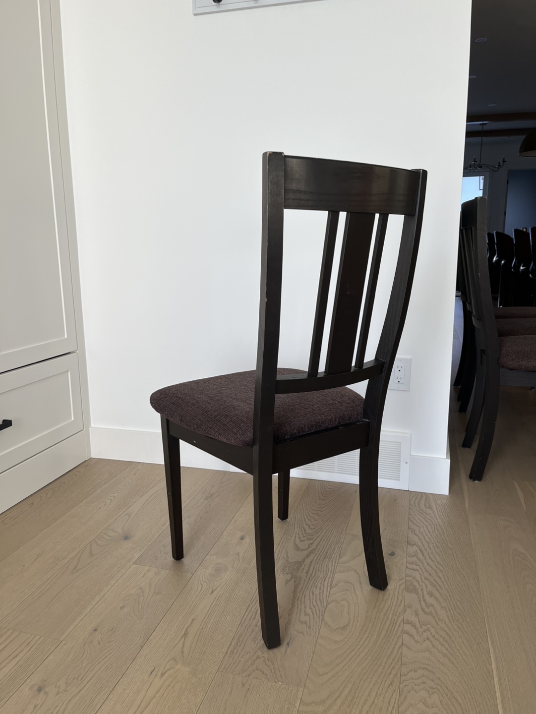 *FREE* 4 Dining Chairs - Solid Wood - Dark Brown - photo 3