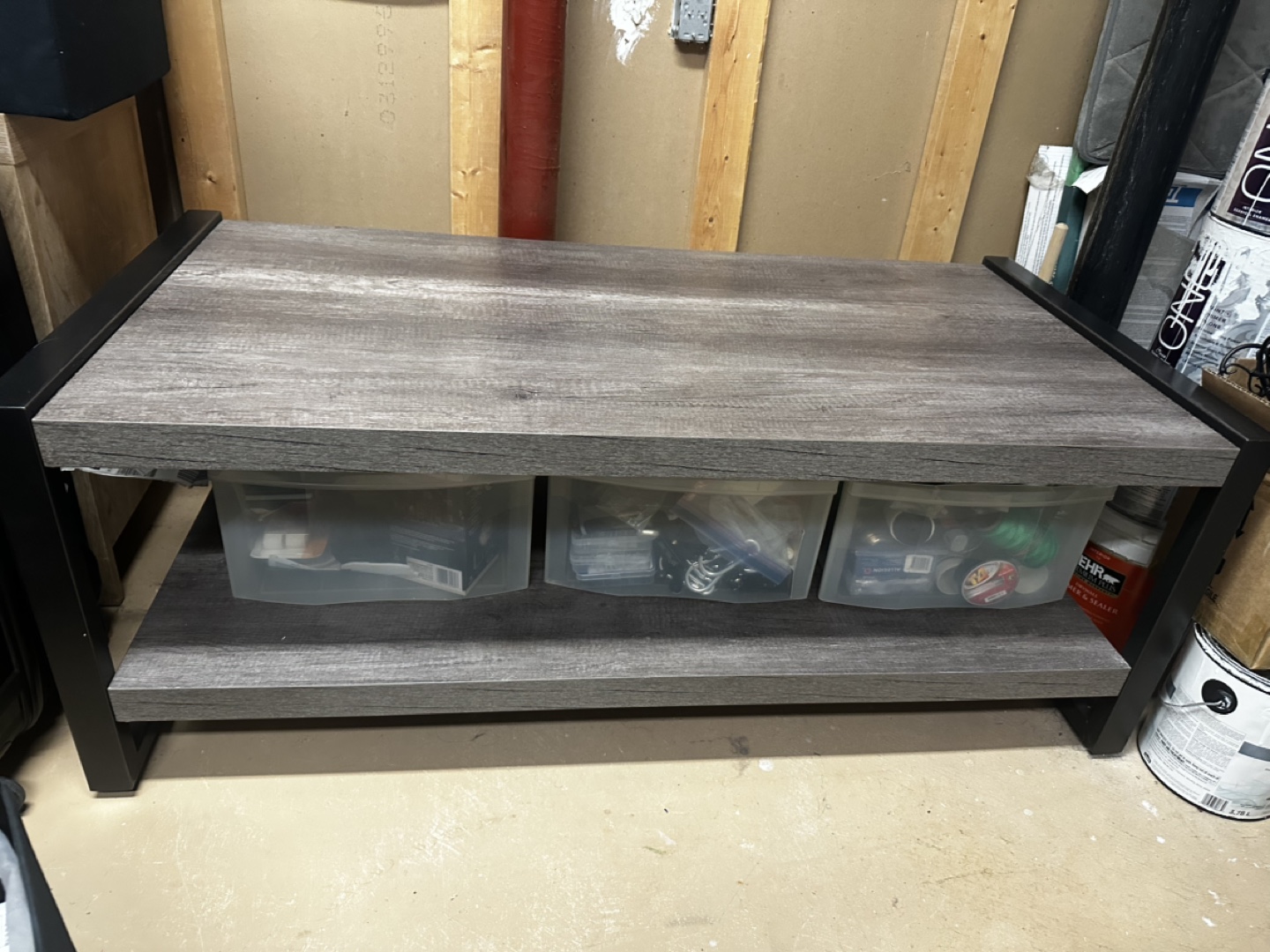Grey Coffee Table with Storage