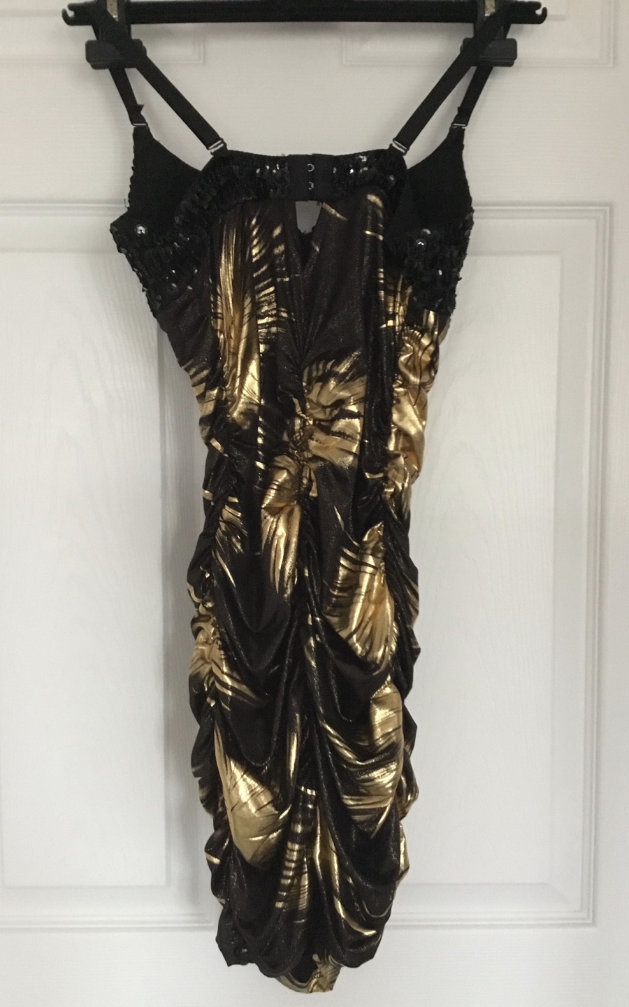 Black and Gold Sequin Party Dress - photo 2