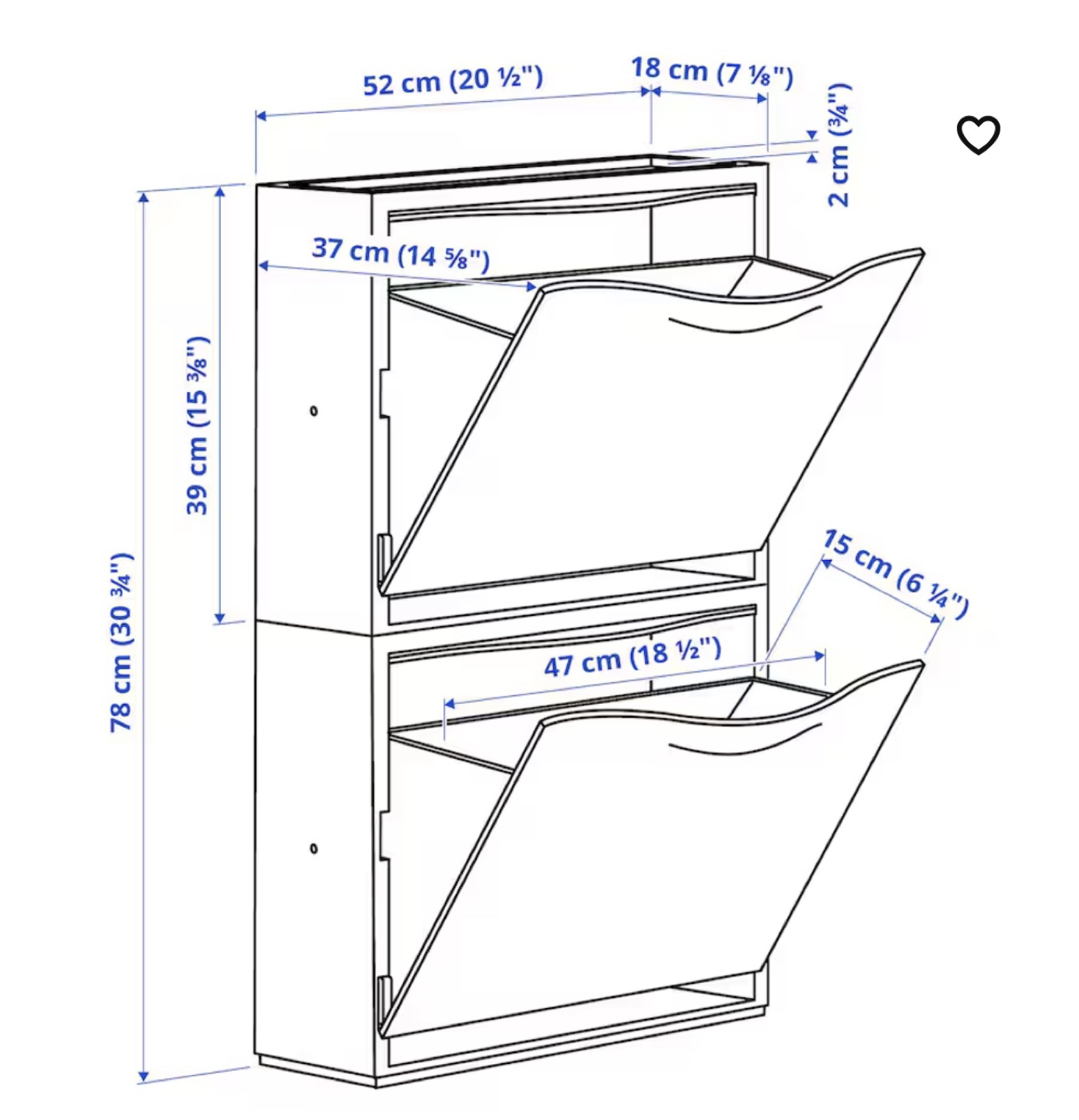 IKEA White Shoe Cabinet (3) - photo 2