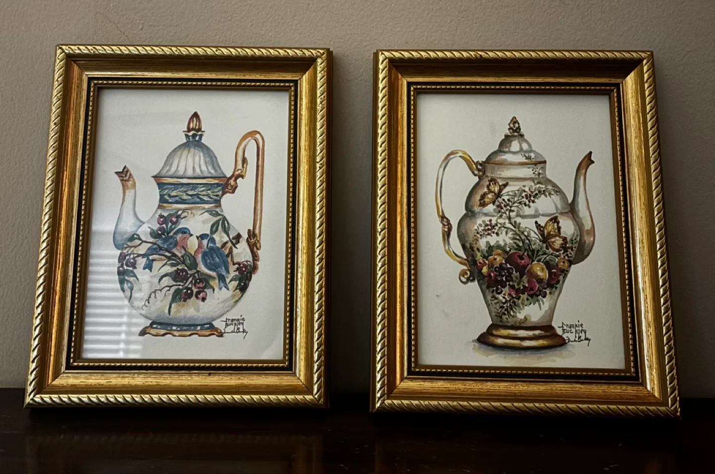 Set of 2Frankie Buckley Teapot Art Print signed image indicator(3)